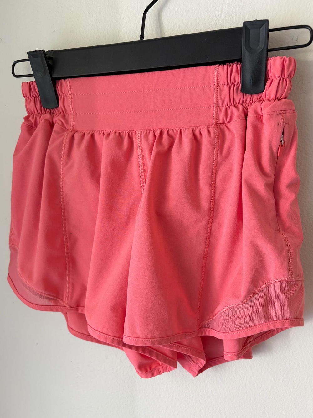 8. Size 2 LULULEMON Flamingo Hotty Hot Shorts *very small spot